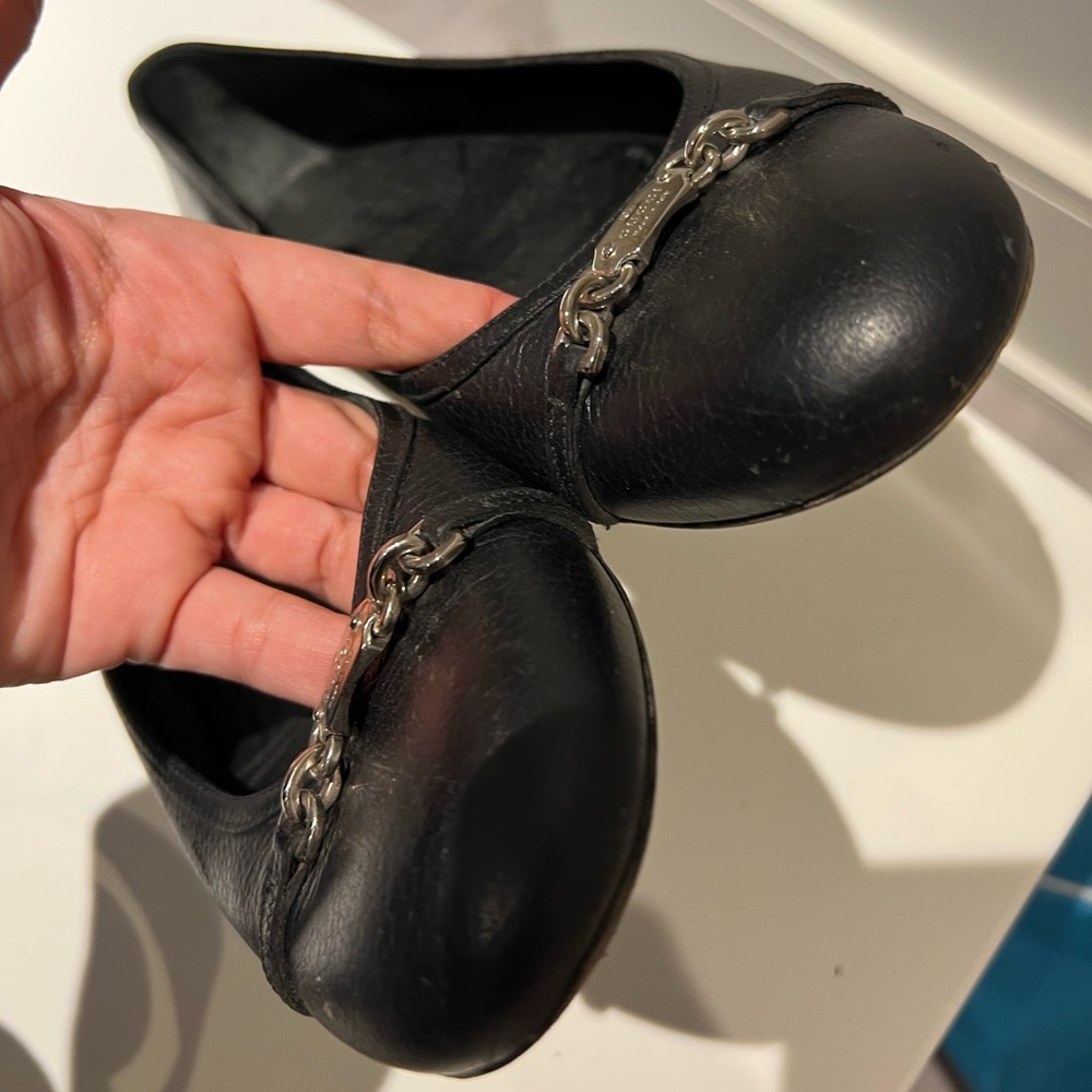 Gucci ballerina flats Black leather size 40 - Picture 5 of 7